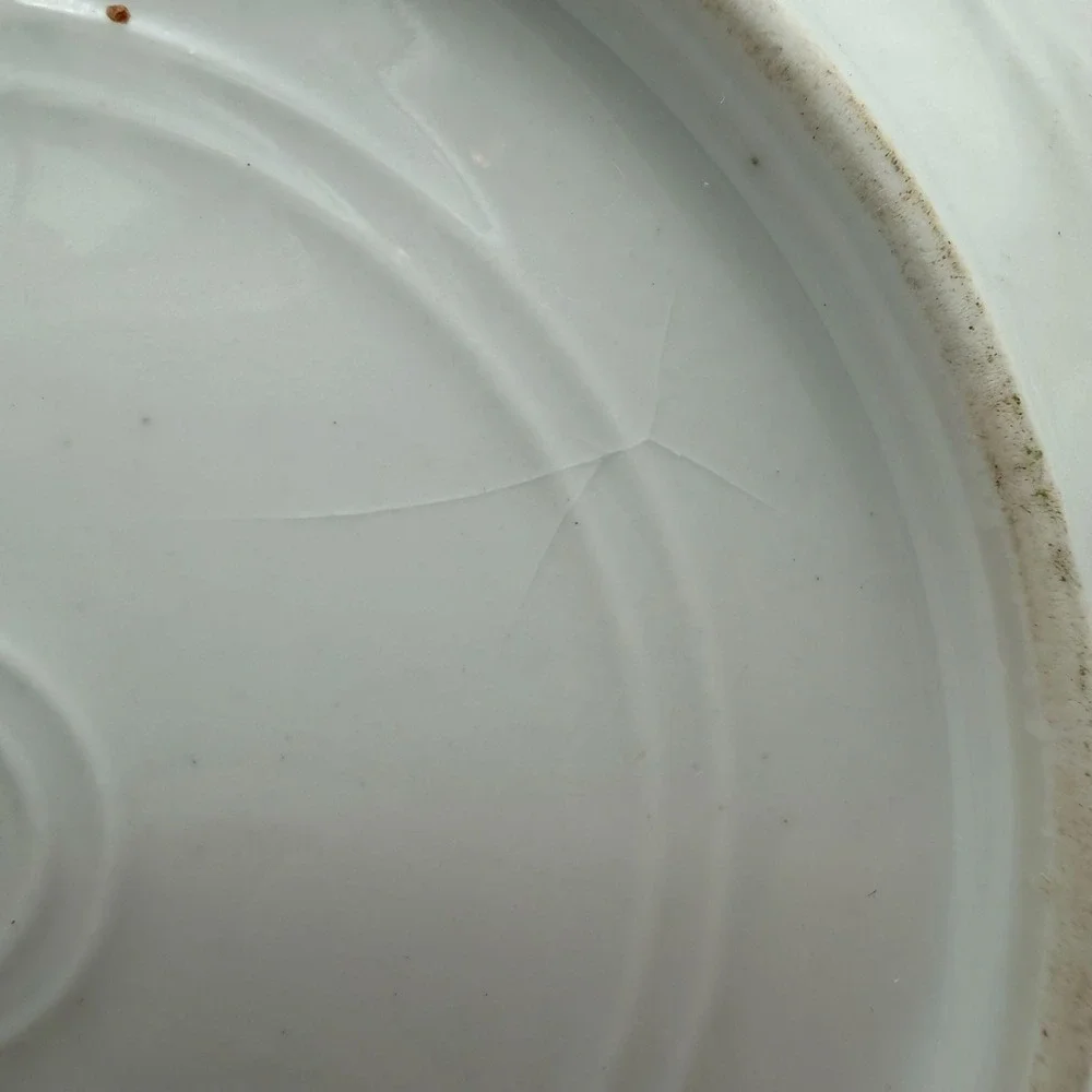 Elite Limoges France Gold Trim Pink White Rose Plate